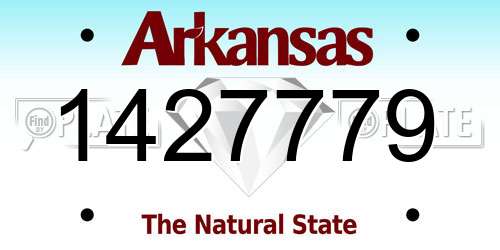 1427779 Arkansas License Plate
