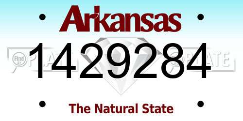 1429284 Arkansas License Plate