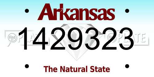 1429323 Arkansas License Plate