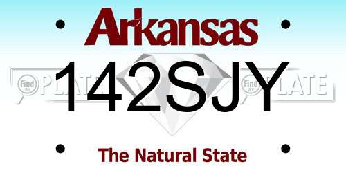 142SJY Arkansas License Plate