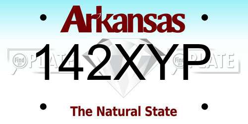 142XYP Arkansas License Plate
