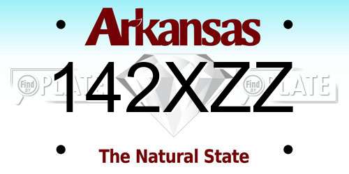 142XZZ Arkansas License Plate