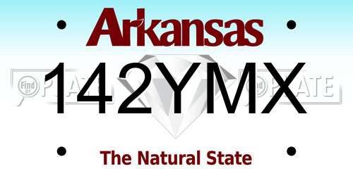 142YMX Arkansas License Plate