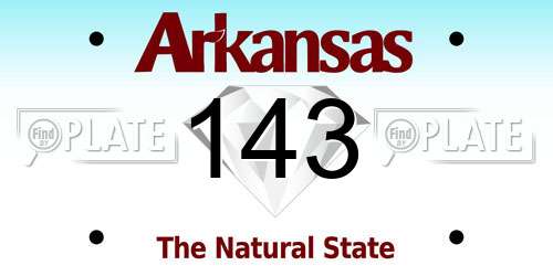 143 Arkansas License Plate