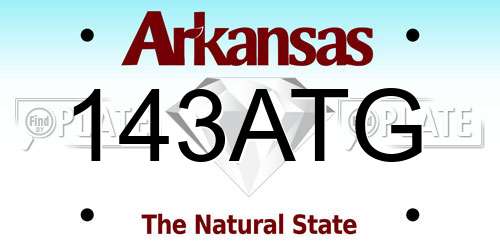 143ATG Arkansas License Plate