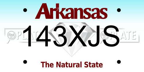 143XJS Arkansas License Plate