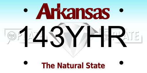 143YHR Arkansas License Plate
