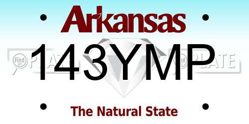 143YMP Arkansas License Plate