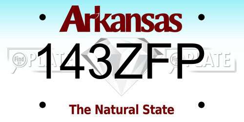 143ZFP Arkansas License Plate