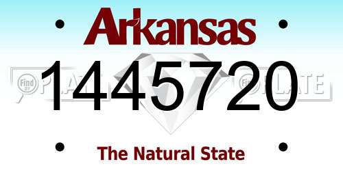 1445720 Arkansas License Plate