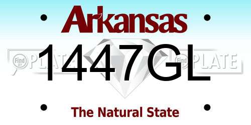 1447GL Arkansas License Plate