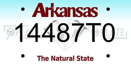 14487T0 Arkansas License Plate