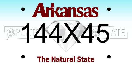 144X45 Arkansas License Plate