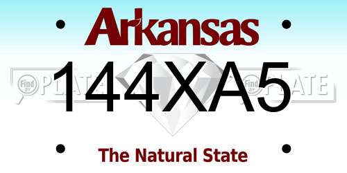 144XA5 Arkansas License Plate