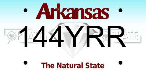 144YRR Arkansas License Plate