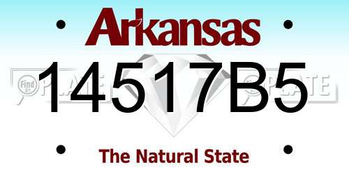 14517B5 Arkansas License Plate