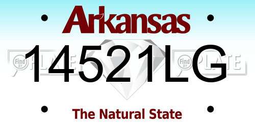 14521LG Arkansas License Plate