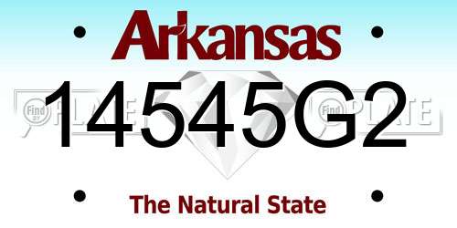 14545G2 Arkansas License Plate
