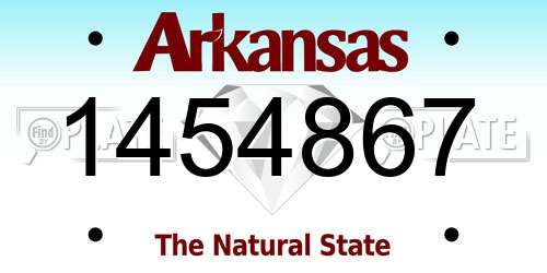 1454867 Arkansas License Plate