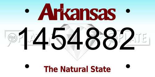 1454882 Arkansas License Plate