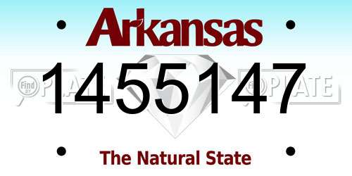 1455147 Arkansas License Plate