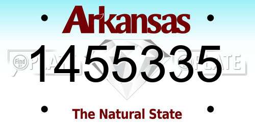 1455335 Arkansas License Plate