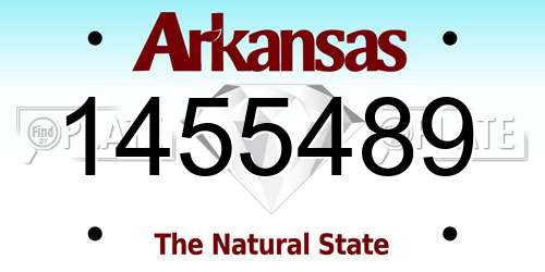 1455489 Arkansas License Plate