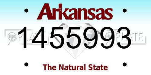 1455993 Arkansas License Plate