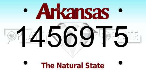 14569T5 Arkansas License Plate
