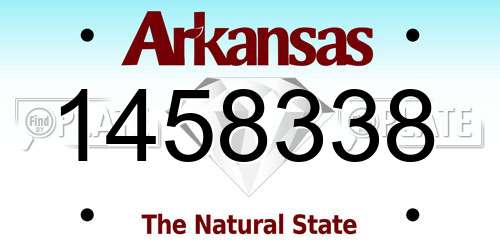 1458338 Arkansas License Plate