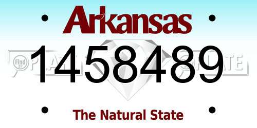 1458489 Arkansas License Plate