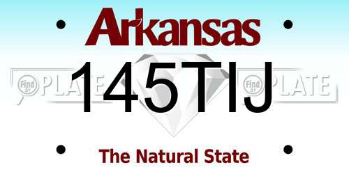145TIJ Arkansas License Plate
