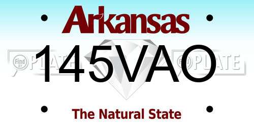 145VAO Arkansas License Plate