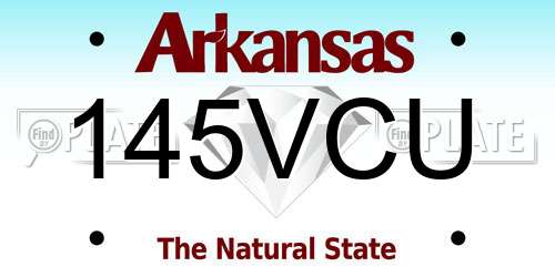 145VCU Arkansas License Plate