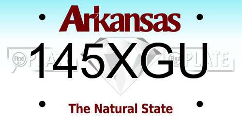 145XGU Arkansas License Plate
