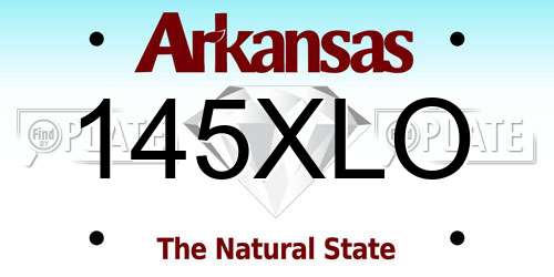 145XLO Arkansas License Plate