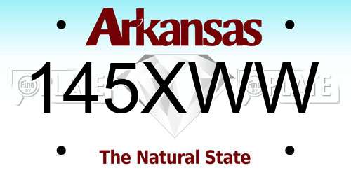 145XWW Arkansas License Plate