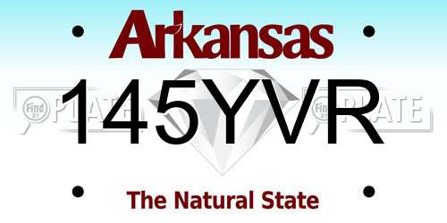 145YVR Arkansas License Plate