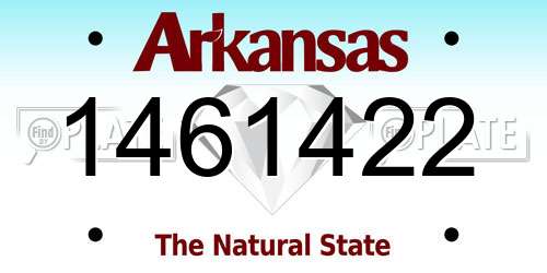 1461422 Arkansas License Plate