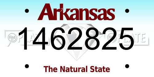 1462825 Arkansas License Plate