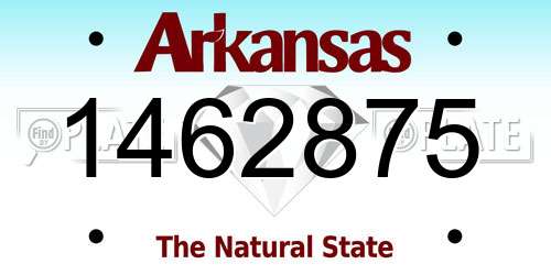 1462875 Arkansas License Plate