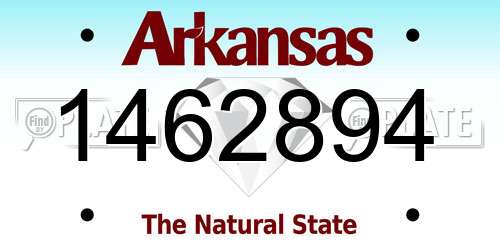 1462894 Arkansas License Plate