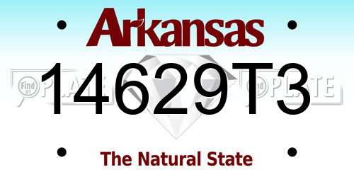 14629T3 Arkansas License Plate
