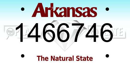 1466746 Arkansas License Plate