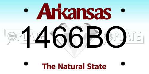 1466BO Arkansas License Plate