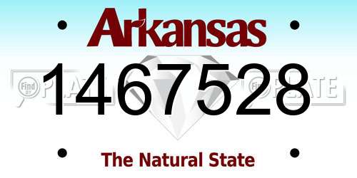 1467528 Arkansas License Plate