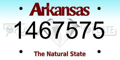 1467575 Arkansas License Plate