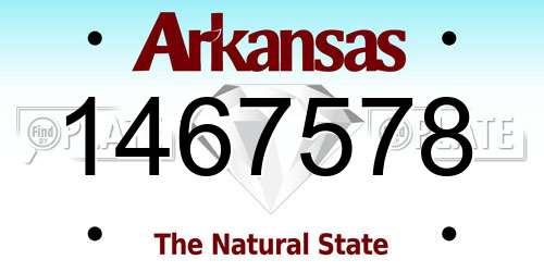 1467578 Arkansas License Plate