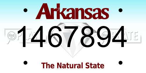 1467894 Arkansas License Plate