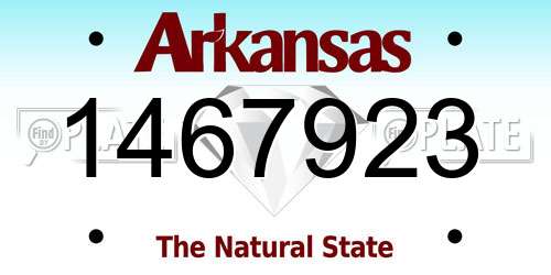1467923 Arkansas License Plate